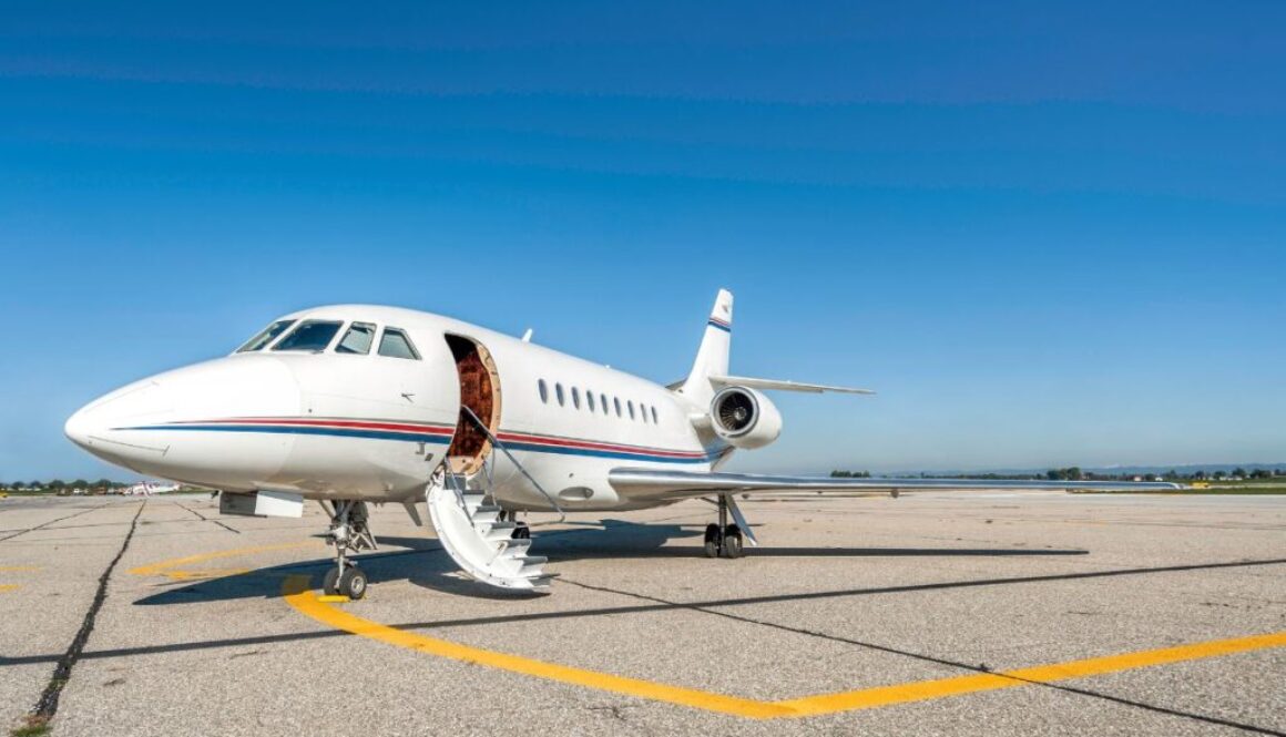 A light jet charter ready for flight.