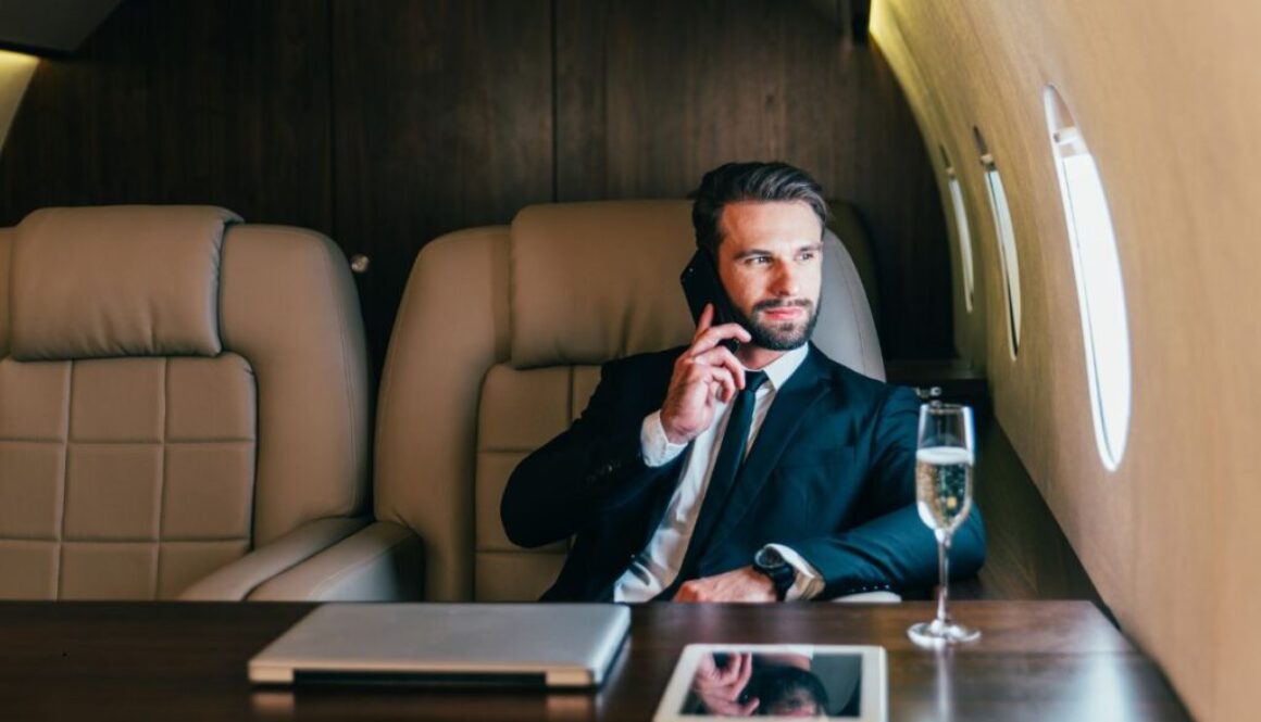 The businessman is working with a private jet broker to avoid the hassle.