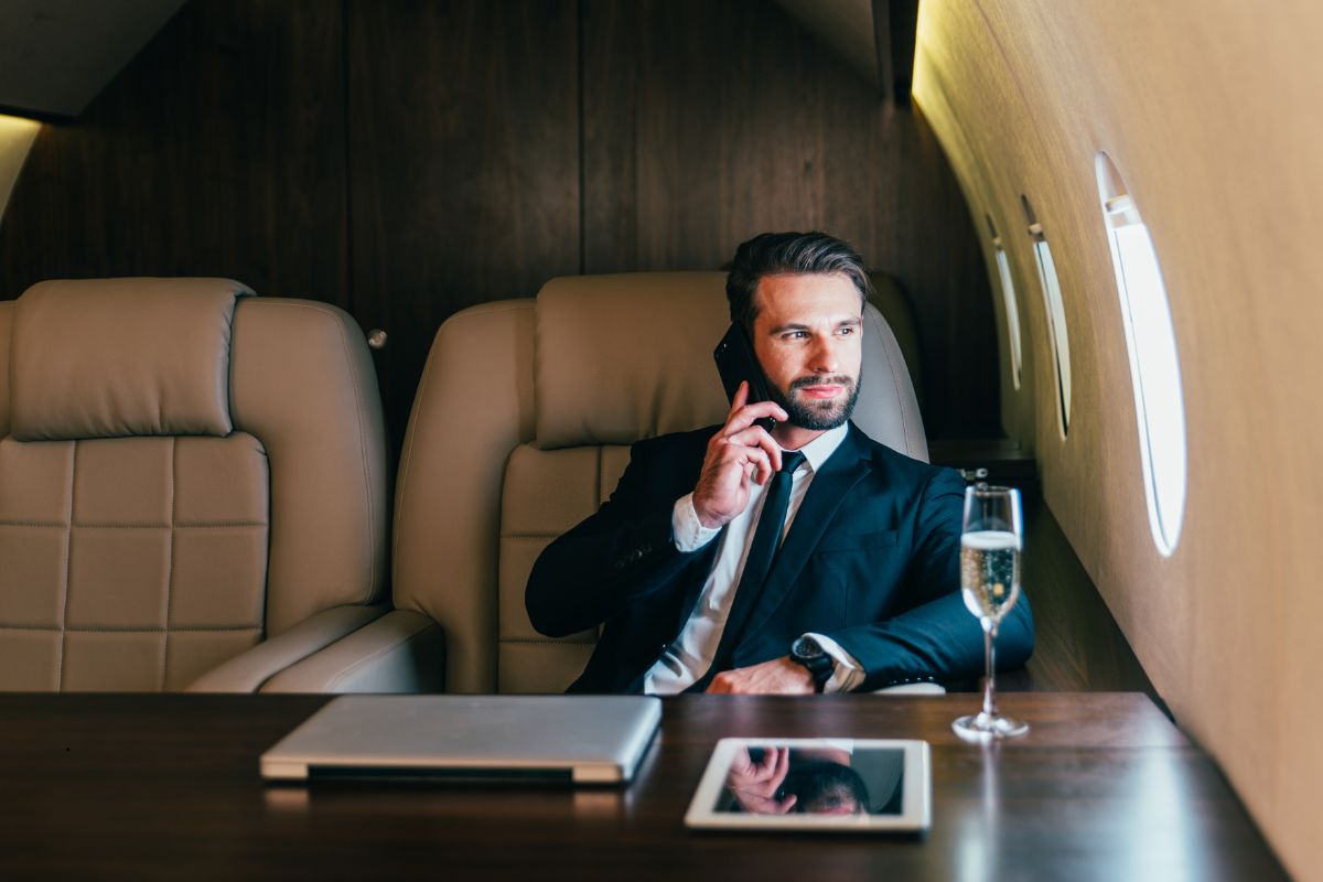 The businessman is working with a private jet broker to avoid the hassle.