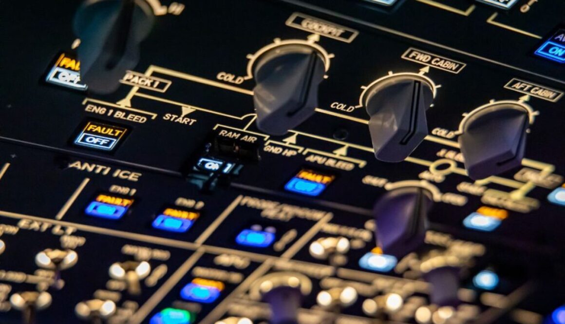 An aircraft audio panel.