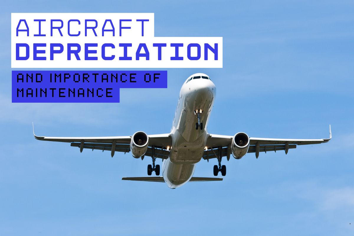 aircraft depreciation (2) A graphic showing an aircraft with text about the depreciation of aircraft.