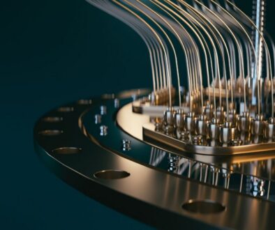 Close-up of precision hardware used in quantum navigation systems